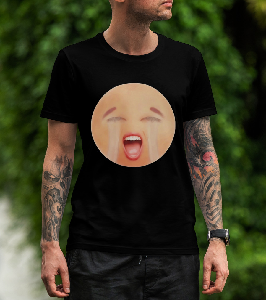 Cursed Crying Emoji Meme Face Hilarious Expression T-Shirt