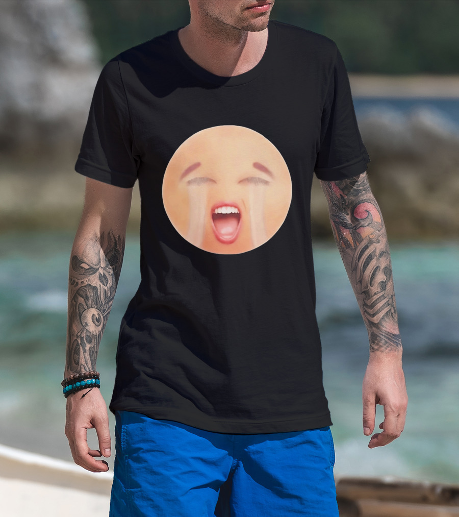 Cursed Crying Emoji Meme Face Hilarious Expression T-Shirt