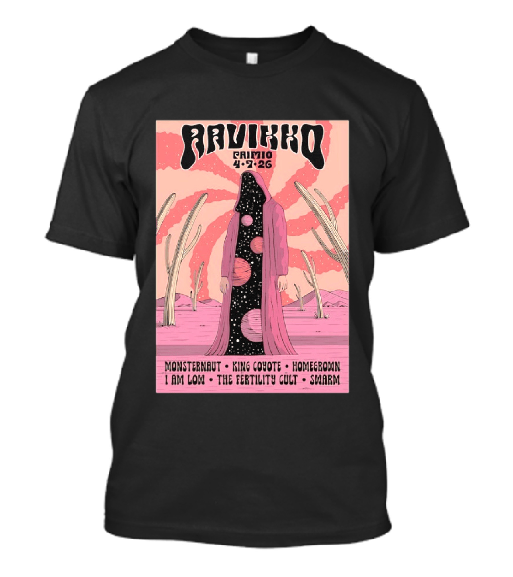 Ravikko Primio Monsternaut King Coyote Homegrown I Am Low The Fertility Cult Swarm Desert 4 7 26 T-Shirt