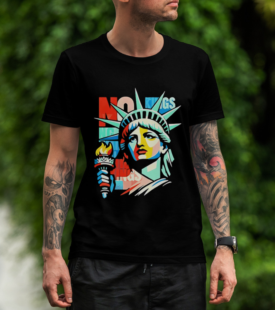 No Kings Liberty Equality Protest T-Shirt