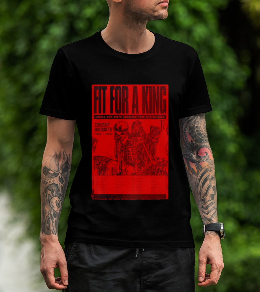 Fit For A King Lonely God North American Tour Spring 2026 Invent Animate Ten56 Acres T-Shirt