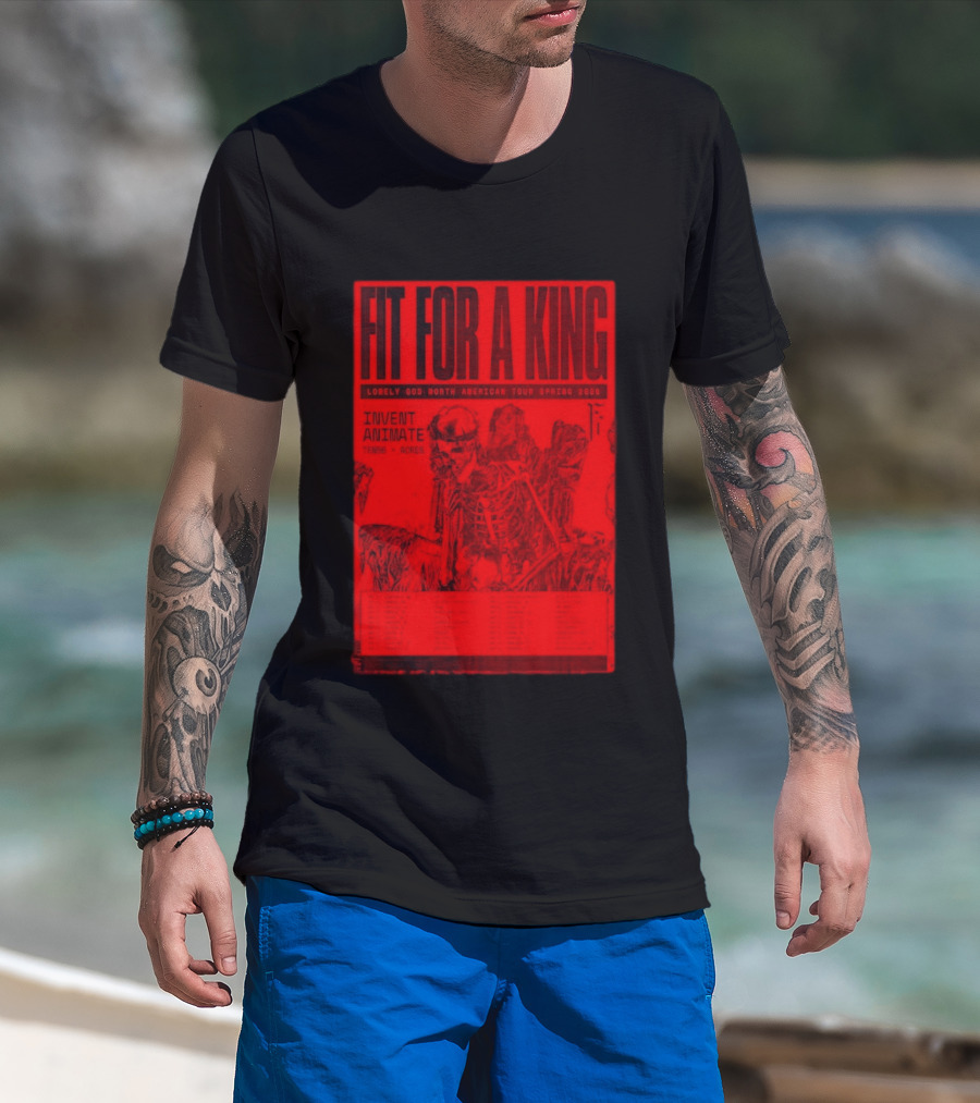 Fit For A King Lonely God North American Tour Spring 2026 Invent Animate Ten56 Acres T-Shirt