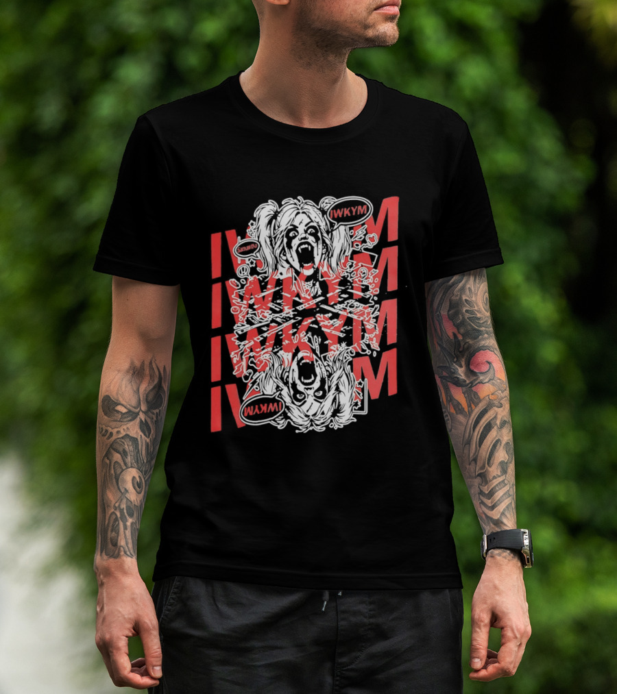 Samantha Iwkym Red Text Scream Reflection T-Shirt