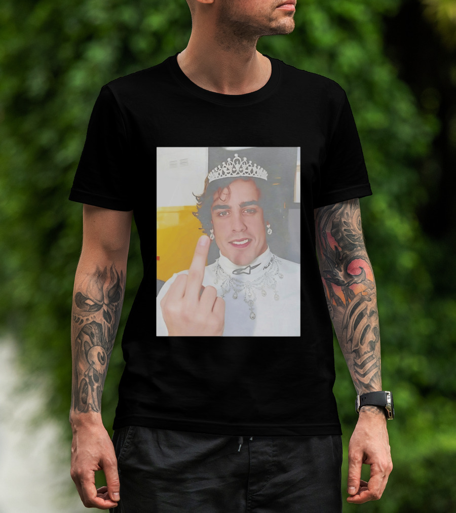King Fernando Alonso Gesture Crown Jewel Humor T-Shirt