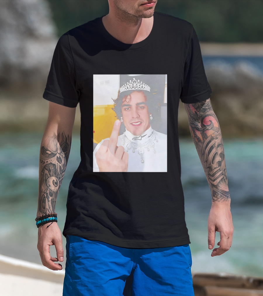 King Fernando Alonso Gesture Crown Jewel Humor T-Shirt