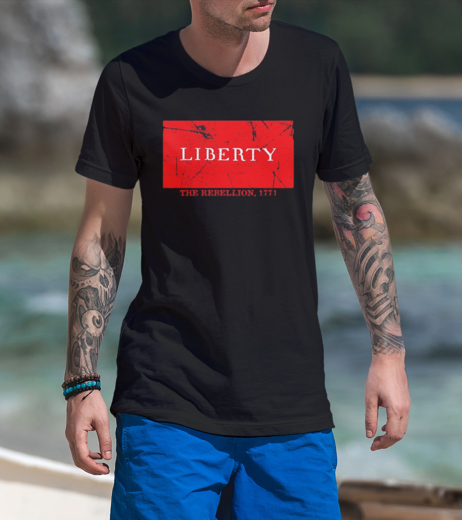 Liberty The Rebellion 1771 Red Distressed Look T-Shirt