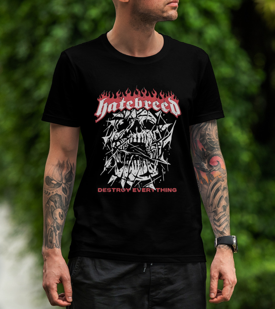 Hatebreed Skull Destroy Everything Hardcore T-Shirt