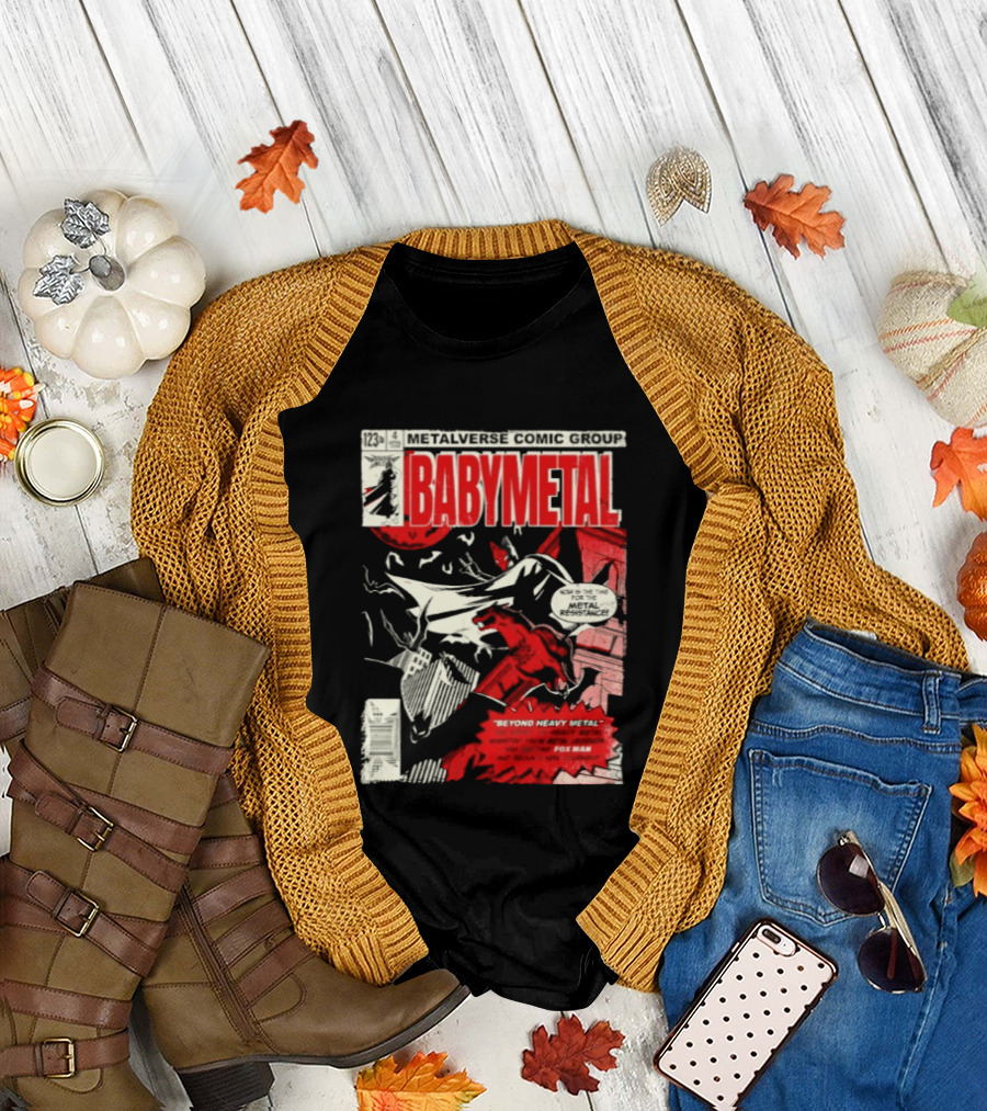 BABYMETAL Beyond Infinity Fox Man Metalverse Comic Group T-Shirt