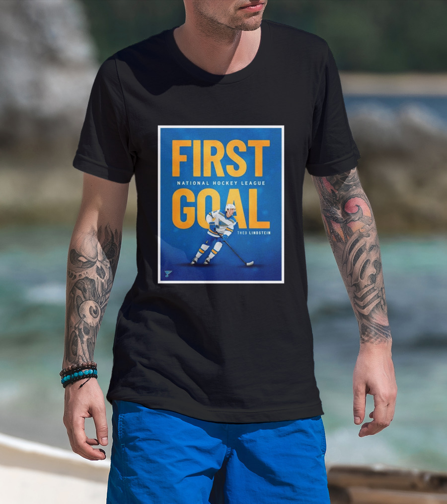 St Louis Blues First Goal National Hockey League Theo Lindstein T-Shirt
