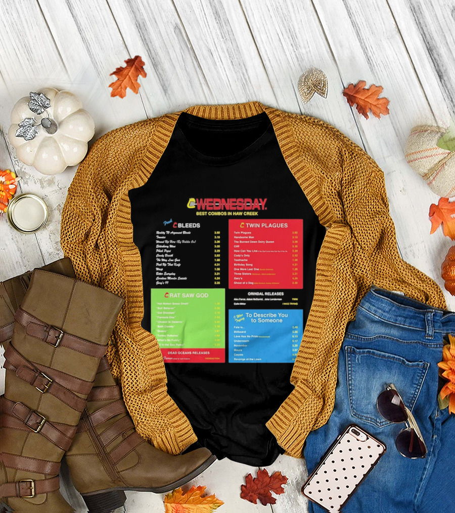 Wednesday Best Combos in Haw Creek Twin Plagues Rat Saw God Release T-Shirt