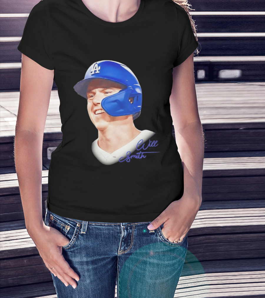 Los Angeles Dodgers MLB 2026 Big Face Will Smith Signature T-Shirt