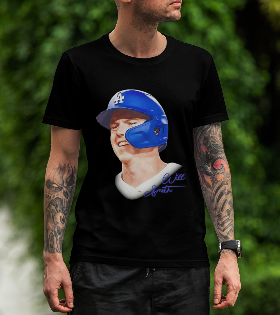 Los Angeles Dodgers MLB 2026 Big Face Will Smith Signature T-Shirt
