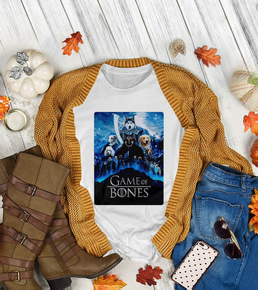 Game of Bones Dogs Adventure with Thrones and Winter Canines T-Shirt