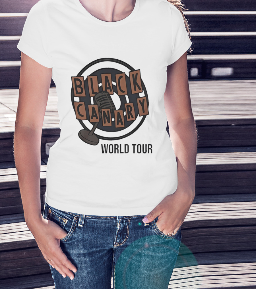 Black Canary Microphone Icon World Tour T-Shirt