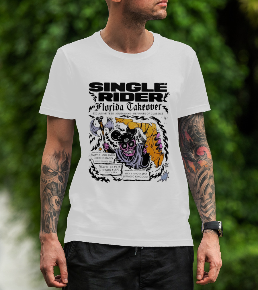 SINGLE RIDER Florida Takeover Exclusive Collectible Limited Edition T-Shirt