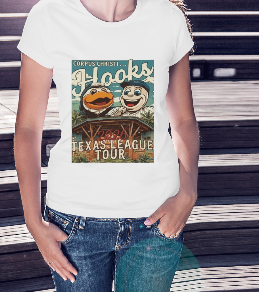 Corpus Christi Hooks 2026 Texas League Tour Stadium Fun T-Shirt