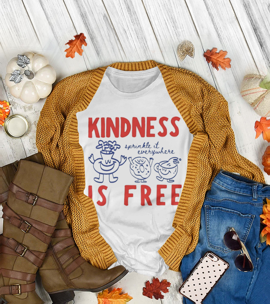 Kindness is Free Sprinkle it Everywhere Donut Flower Vase Teacup T-Shirt
