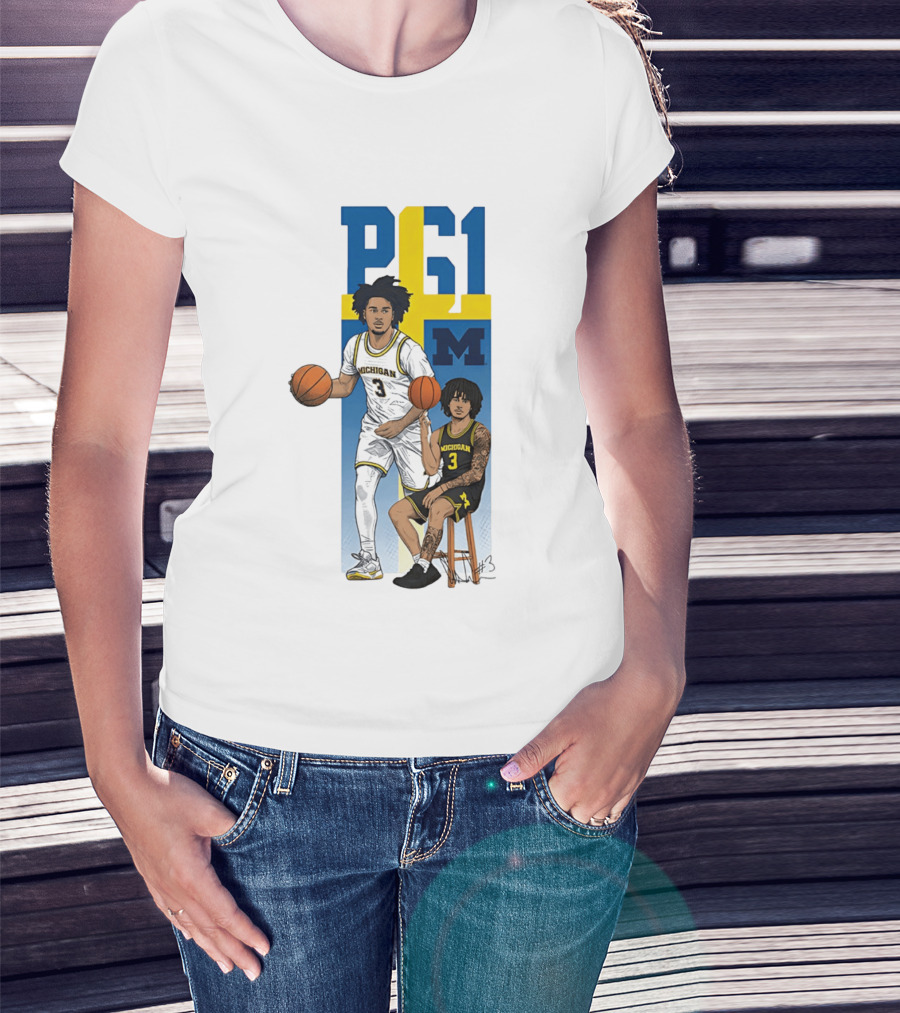 PG1 Elliot Cadeau Michigan Wolverines Basketball M T-Shirt