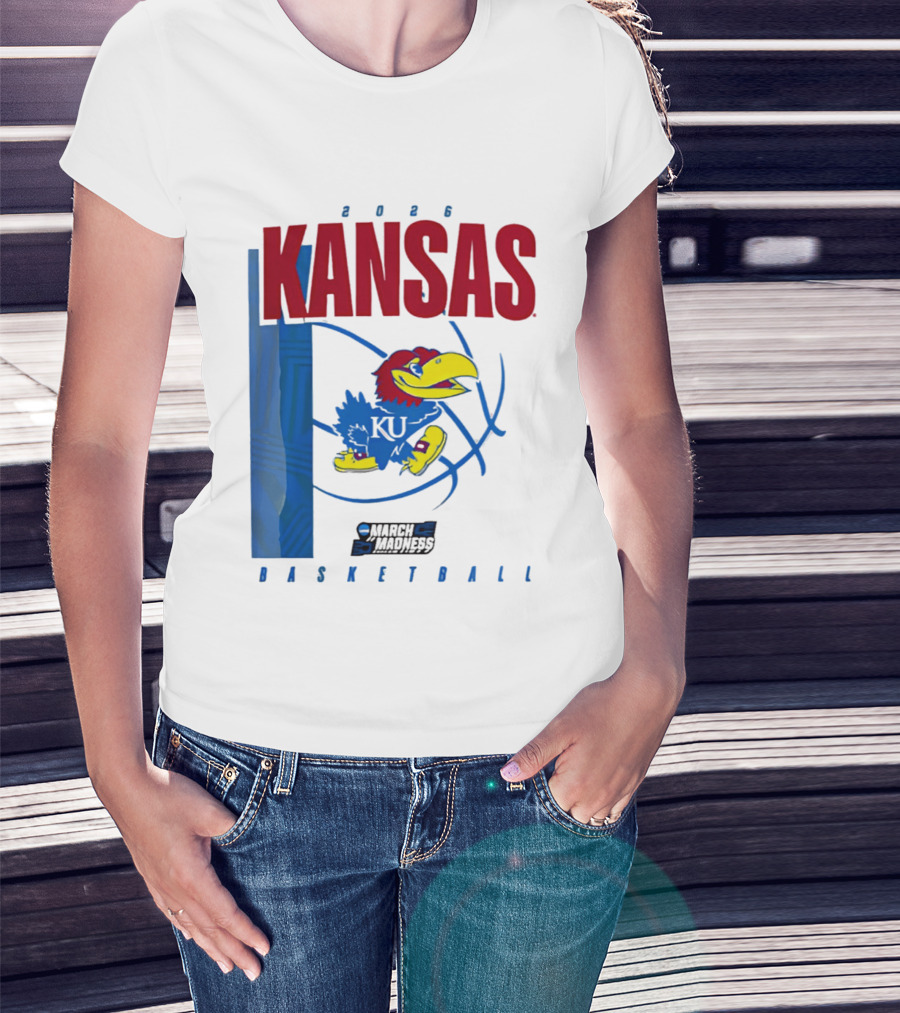 Kansas Jayhawks 2026 NCAA March Madness Basketball T-Shirt