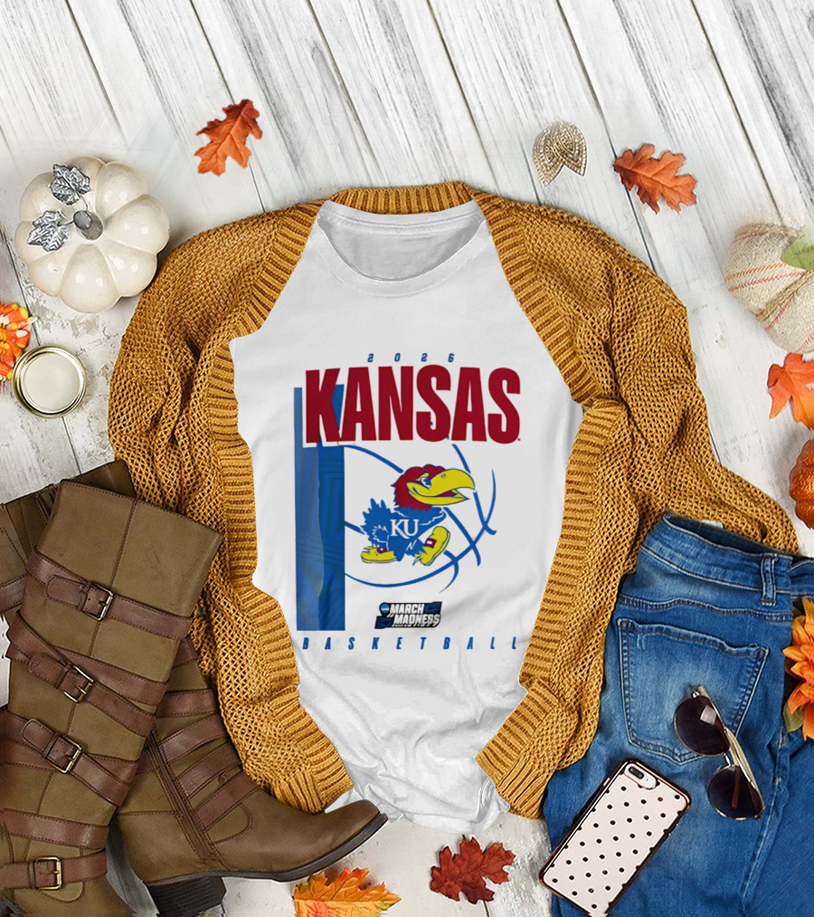 Kansas Jayhawks 2026 NCAA March Madness Basketball T-Shirt