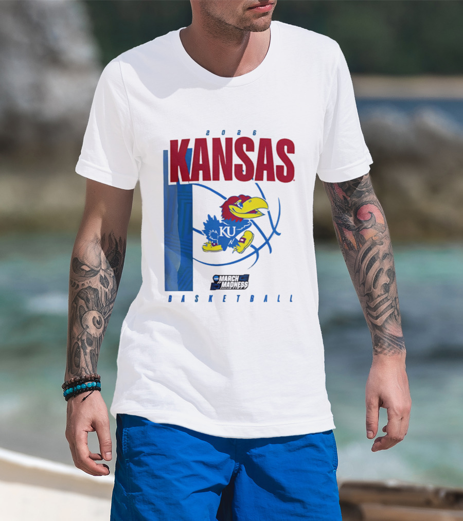 Kansas Jayhawks 2026 NCAA March Madness Basketball T-Shirt