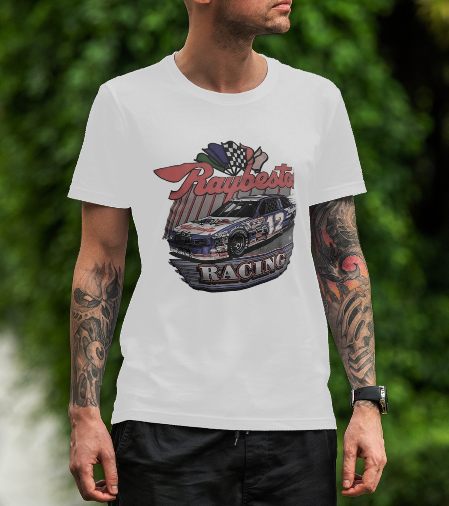 Raybestos Racing 1991 Car No. 12 Checkered Flags T-Shirt