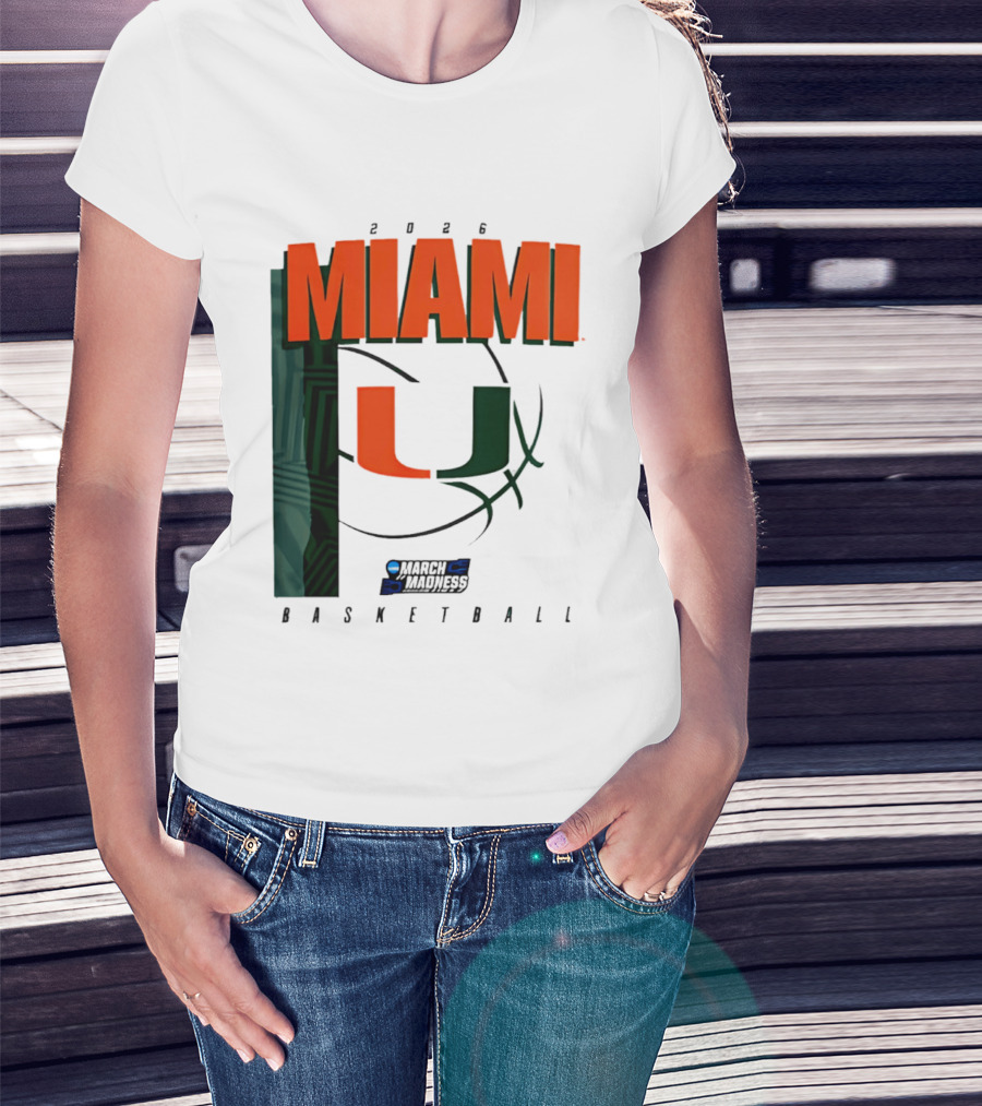 2026 Miami Hurricanes March Madness Basketball NCAA T-Shirt