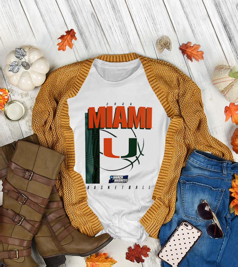 2026 Miami Hurricanes March Madness Basketball NCAA T-Shirt