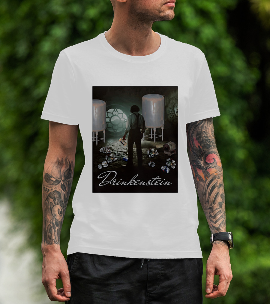 Drinkenstein Frankenstein Meme With Pile Of Soda Cans T-Shirt