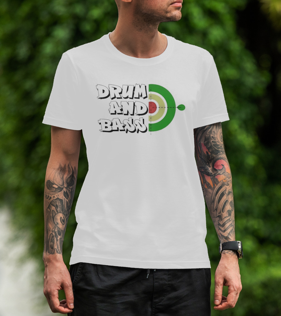 Drum And Bass Reggae Target Green Yellow Red T-Shirt