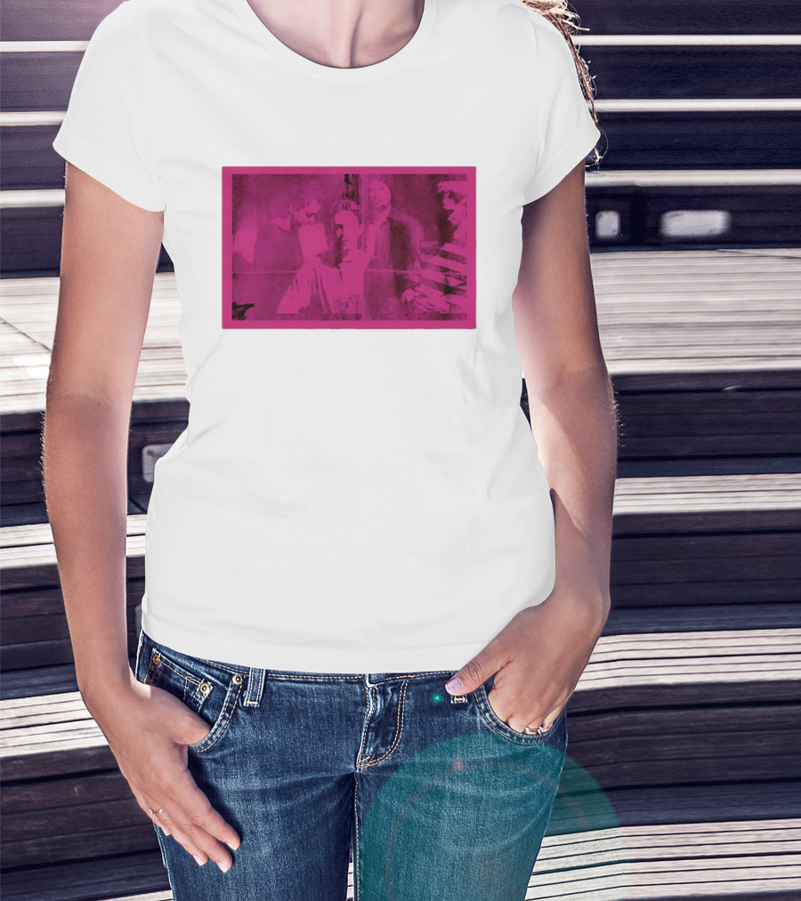 Frail State Of Mind Pink Abstract Band Collage T-Shirt