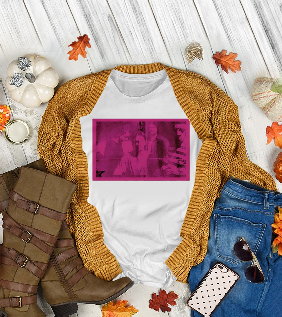 Frail State Of Mind Pink Abstract Band Collage T-Shirt