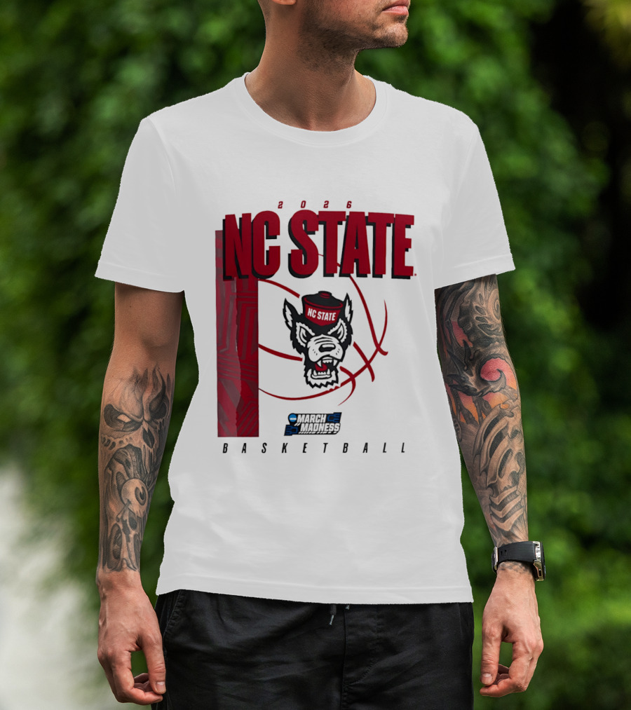 N.C. State Wolfpack 2026 March Madness Basketball T-Shirt