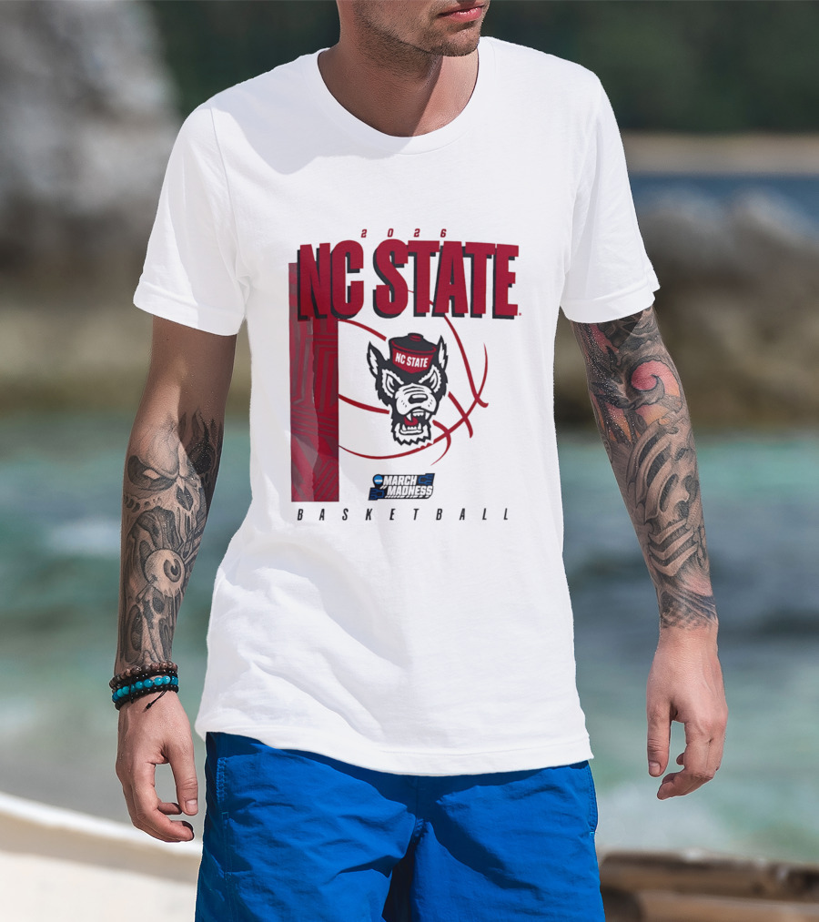 N.C. State Wolfpack 2026 March Madness Basketball T-Shirt