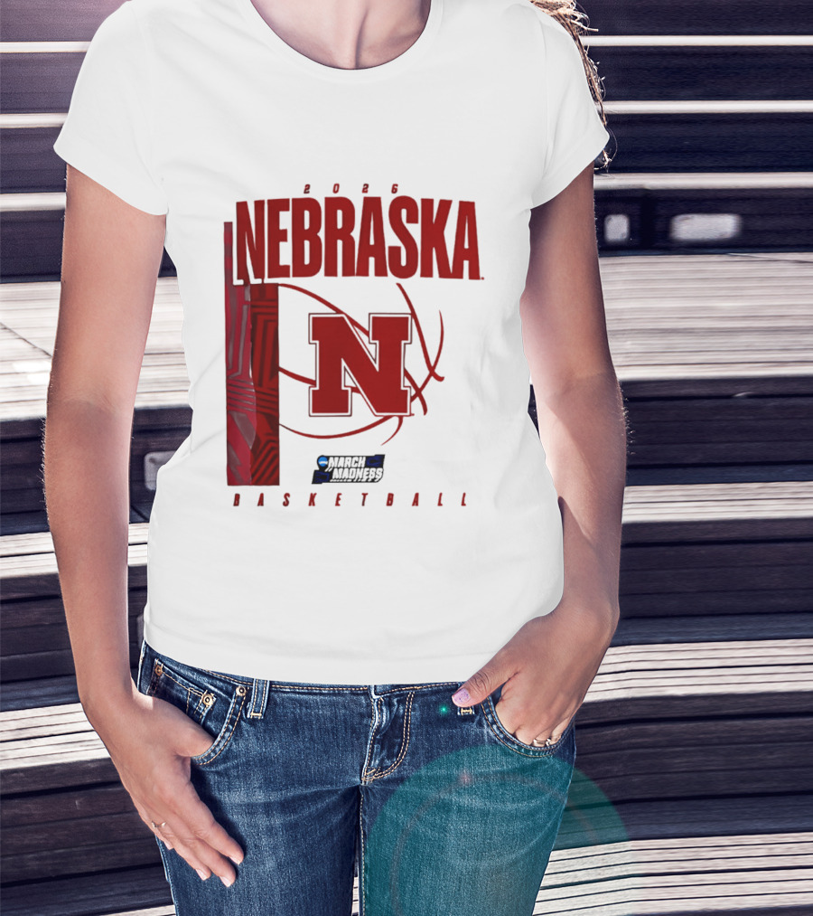 Nebraska Huskers 2026 March Madness Basketball NCAA T-Shirt