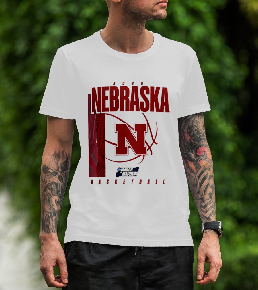 Nebraska Huskers 2026 March Madness Basketball NCAA T-Shirt
