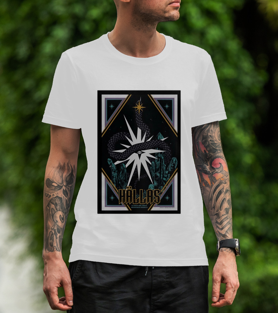 Hällas Berlin Germany Heimathafen Neukölln Tour March 21 2026 Star Snake Eye Crystals T-Shirt