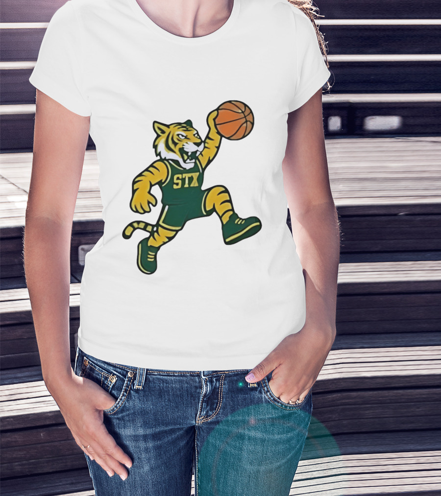 Northern Michigan Wildcats Basketball STX Tiger Dunking T-Shirt