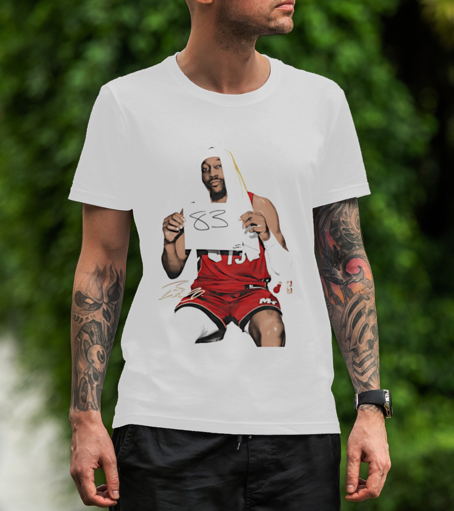 Bam 83 Miami Heat Bam Adebayo 13 Player Collage T-Shirt