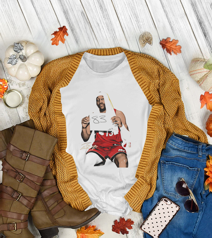 Bam 83 Miami Heat Bam Adebayo 13 Player Collage T-Shirt
