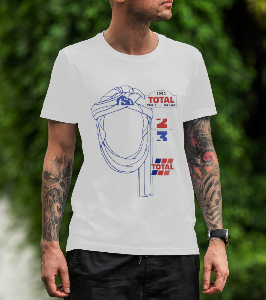 Vintage 1993 Paris Dakar Total Racing Adventure T-Shirt
