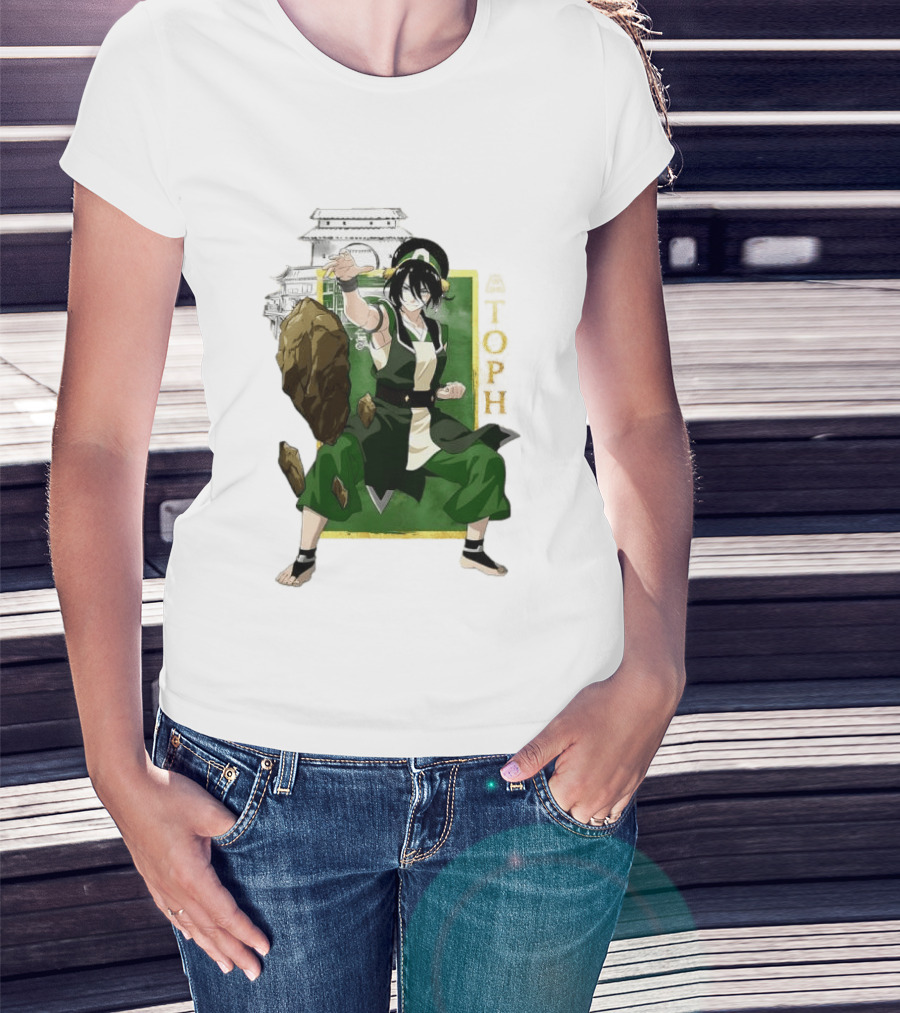 Toph Beifong Earthbending Avatar Character Art With Ba Sing Se T-Shirt