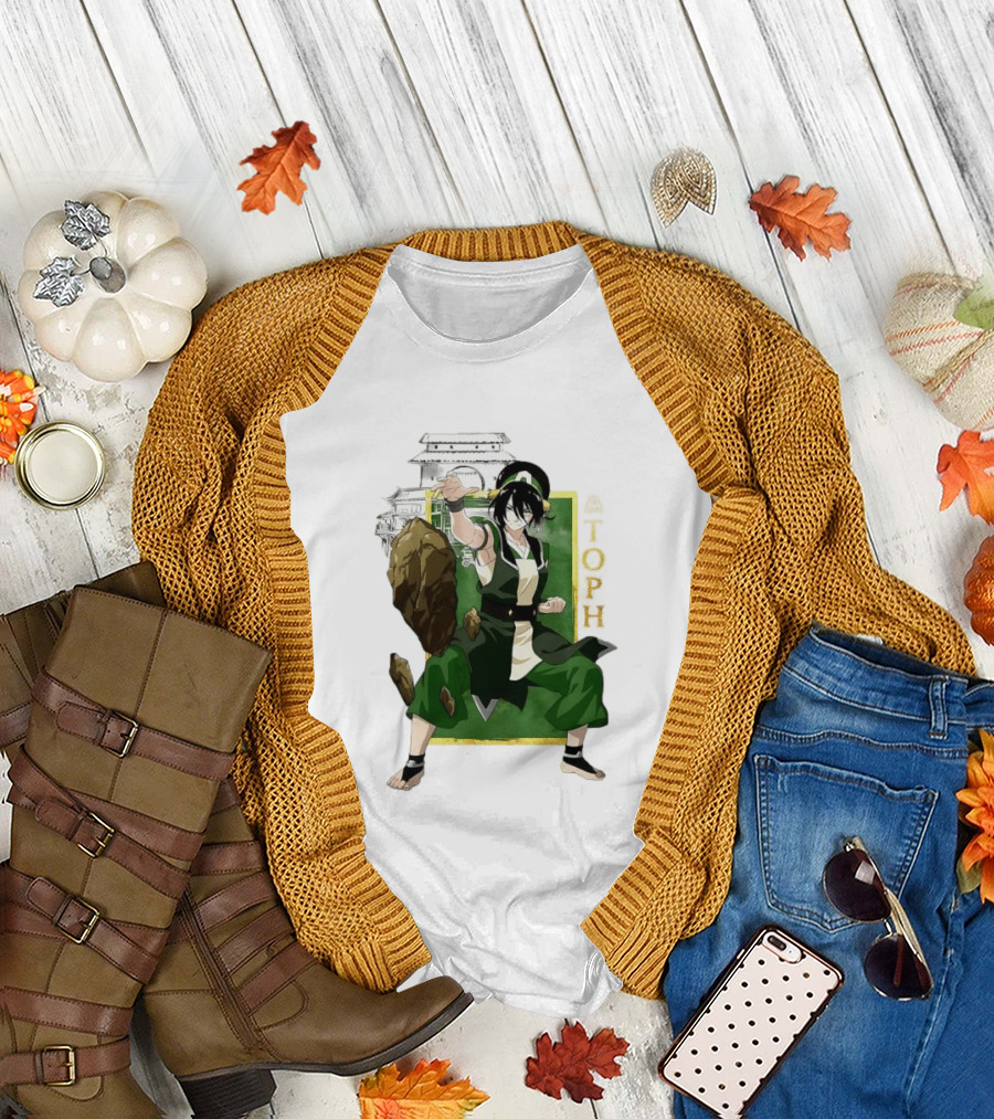 Toph Beifong Earthbending Avatar Character Art with Ba Sing Se T-Shirt