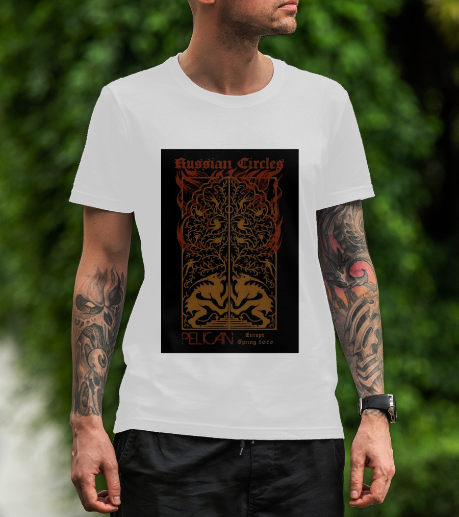 Russian Circles Pelican Europe Spring 2026 Tour Fantasy Artistry T-Shirt