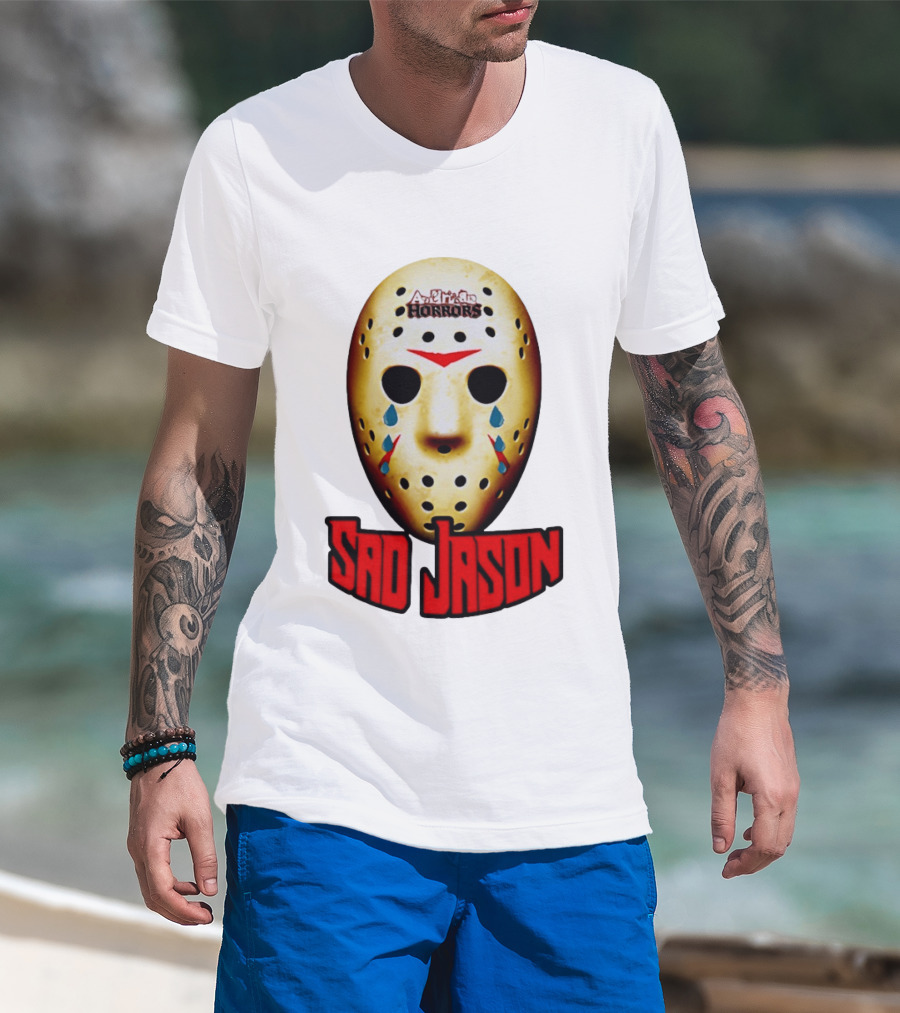 Astros Horrors Sad Jason Voorhees Mask Baseball Tears T-Shirt