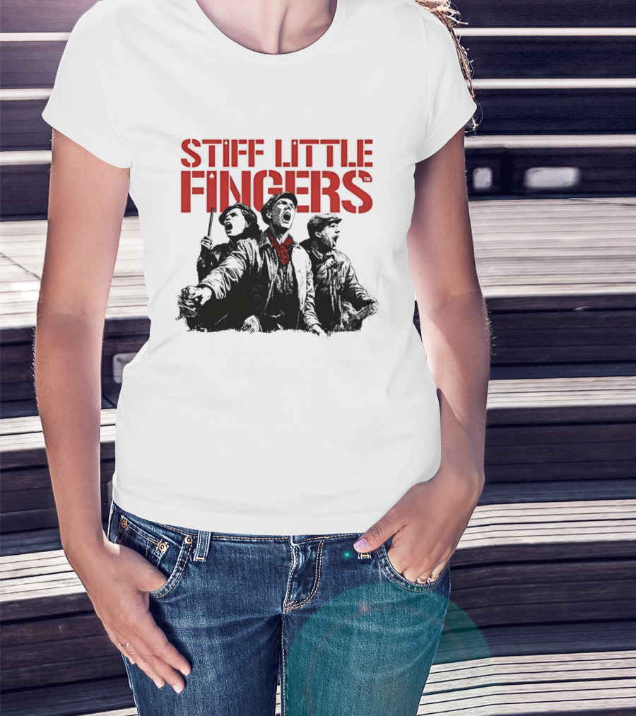 Stiff Little Fingers Raise Your Voice Tour Ecru T-Shirt