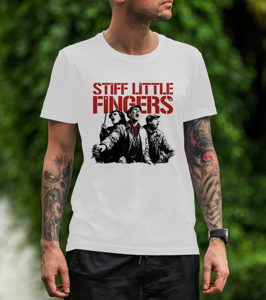 Stiff Little Fingers Raise Your Voice Tour Ecru T-Shirt
