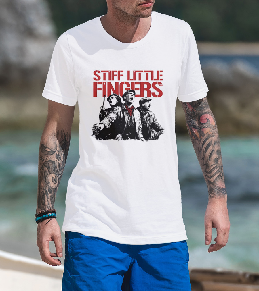Stiff Little Fingers Raise Your Voice Tour Ecru T-Shirt