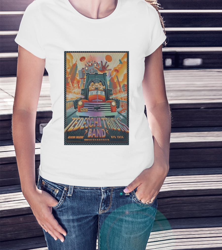 Tedeschi Trucks Band NYC Beacon Theatre March 2026 Robot Truck T-Shirt