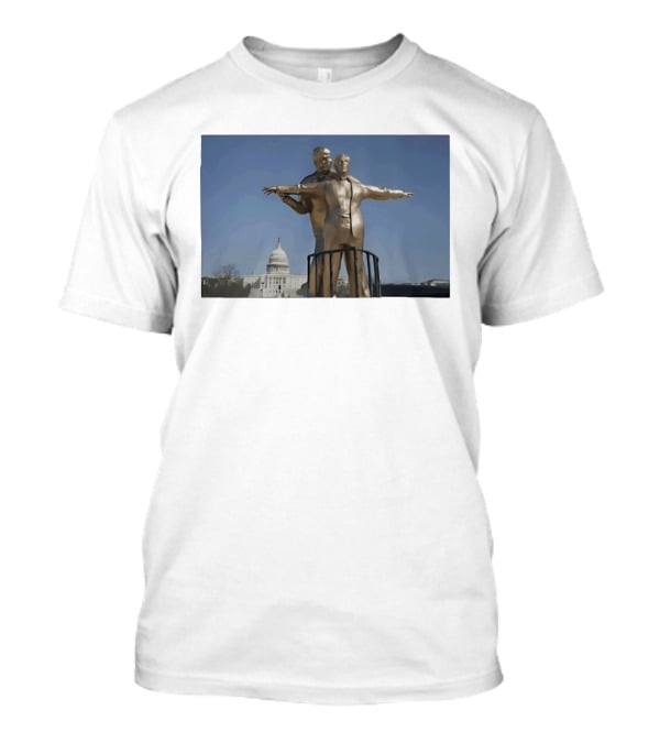Donald Trump Jeffrey Epstein Titanic Pose White House Sculpture T-Shirt